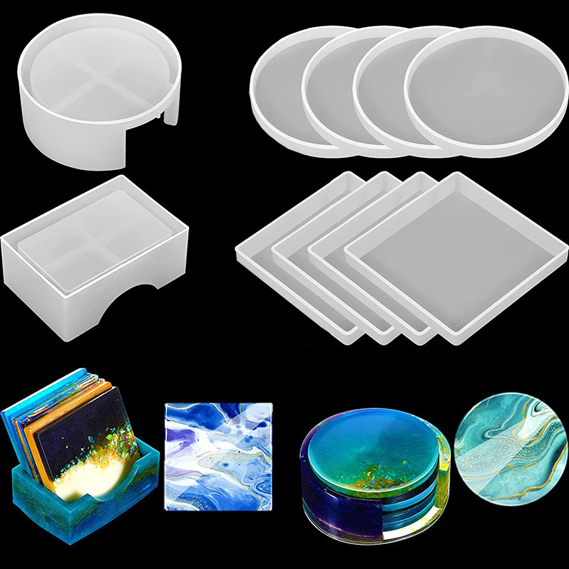 Coaster Mold Round - DlY – sous-verres en résine époxy,
