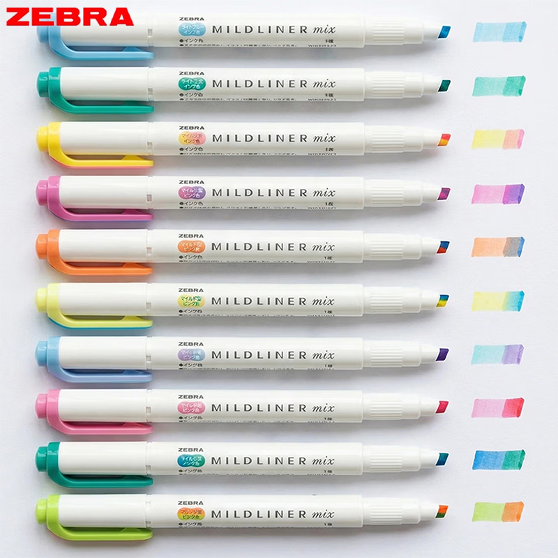 Zebra Pen Mildliner - Stylo surligneur Mildliner Zebra WKS23, mélange