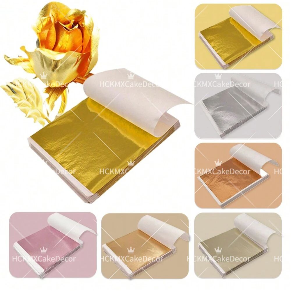 Gold Foil Flakes - 100 feuilles de papier doré imitation