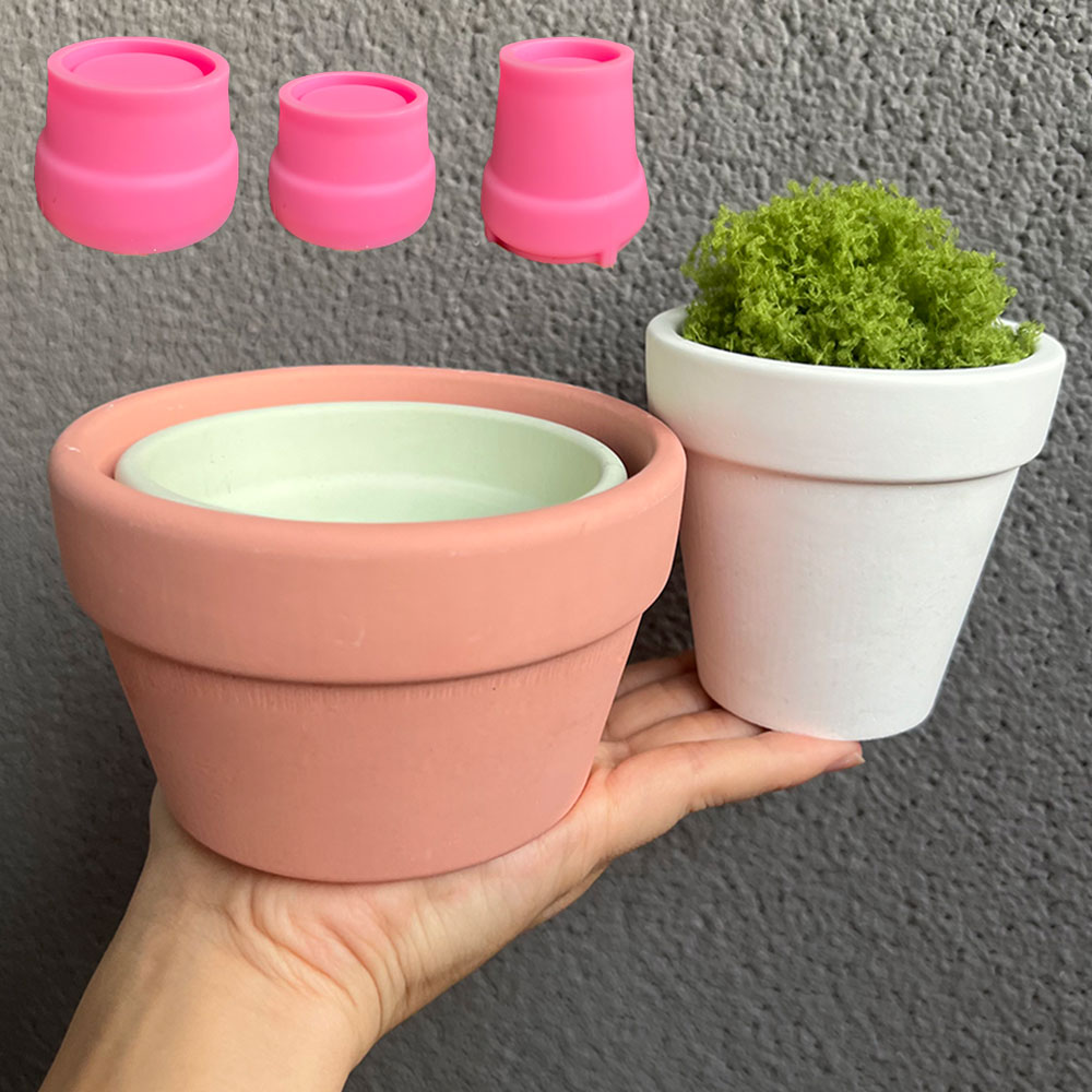 Coaster Mold Round - Grand Pot de Plante en Béton,