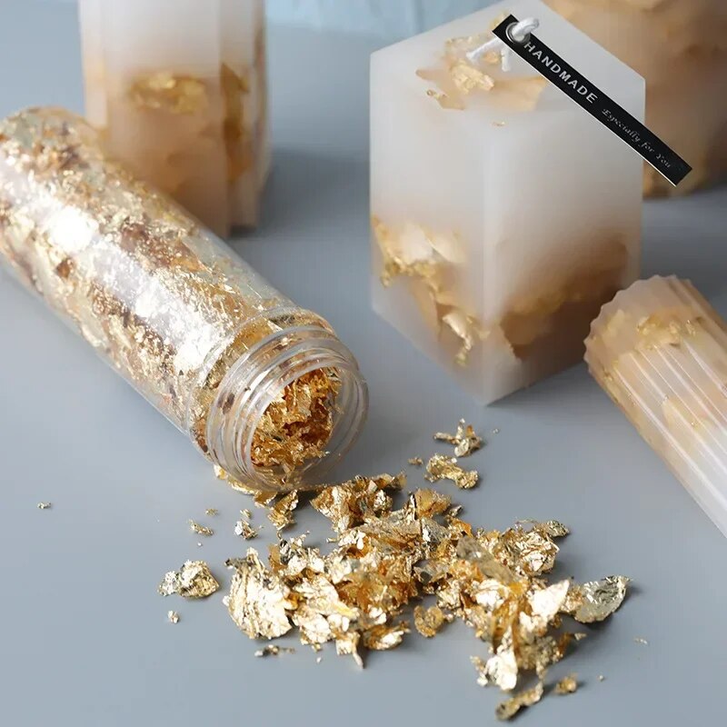 Gold Foil Flakes - Flocons de feuille métallique, or, argent,