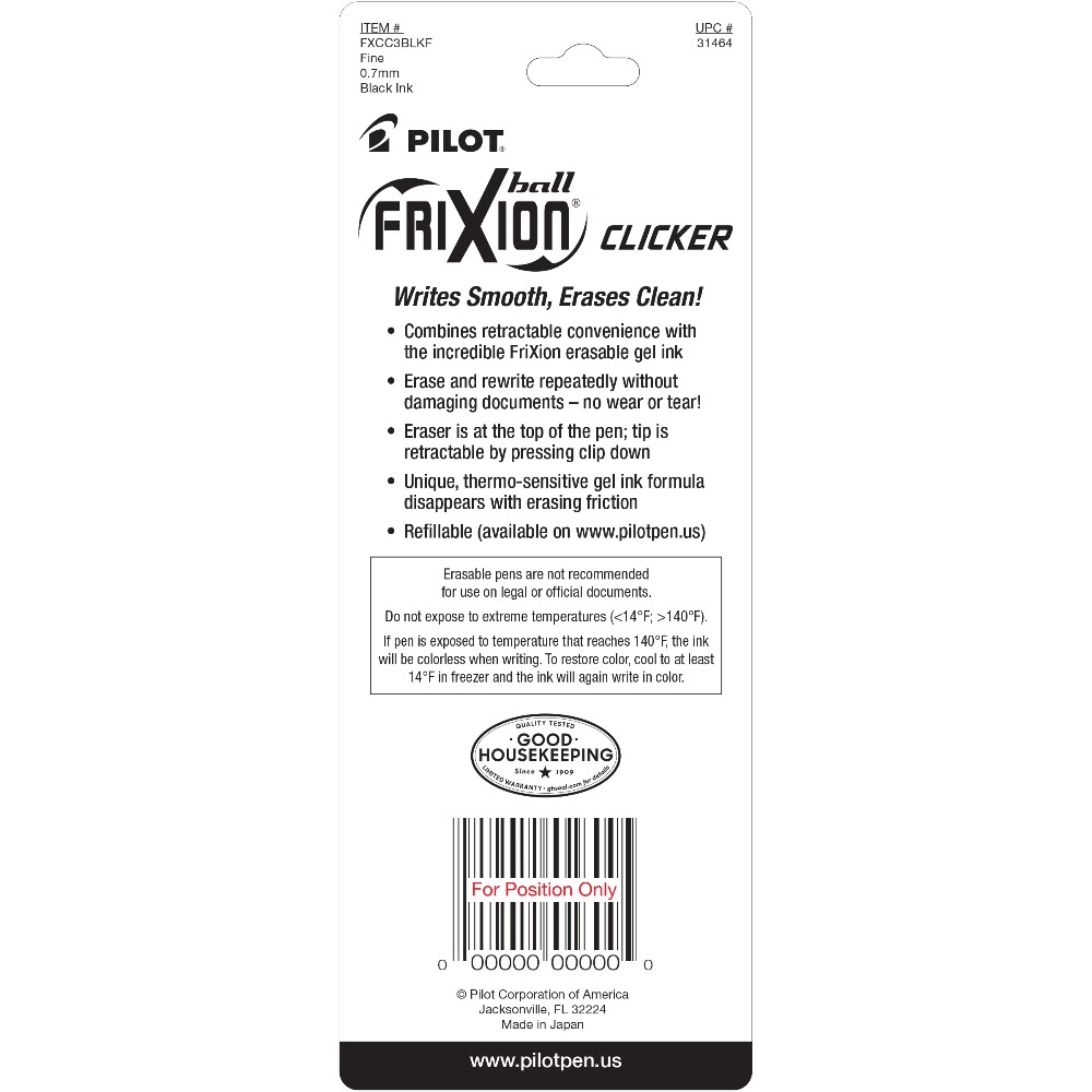Stylos gel effaçables Pilot Fr - Pilot Pen Frixion avis et prix