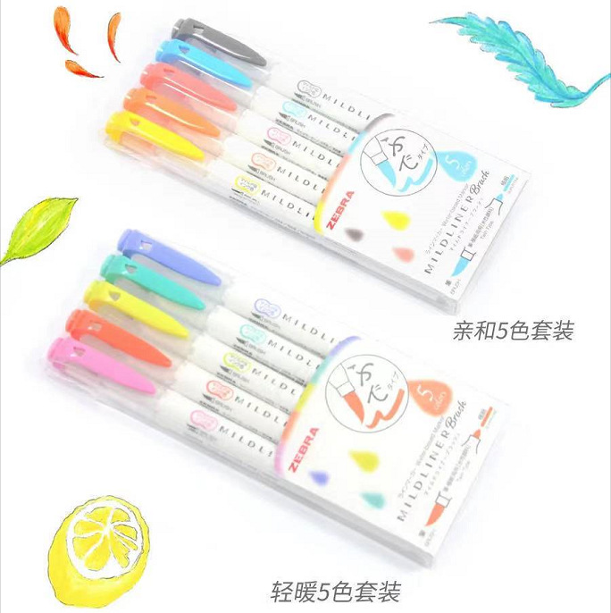Ensemble de stylos surligneurs - Zebra Pen Mildliner avis et prix