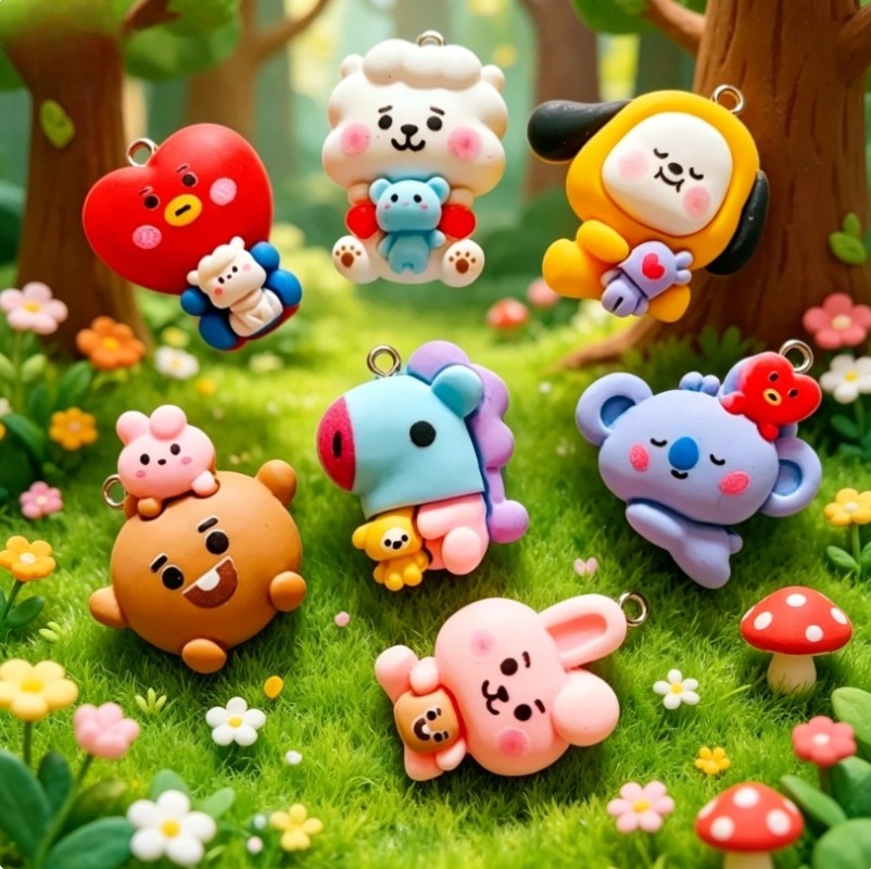 Breloques en résine BT21, 7 pi - Crafting Resin avis et prix