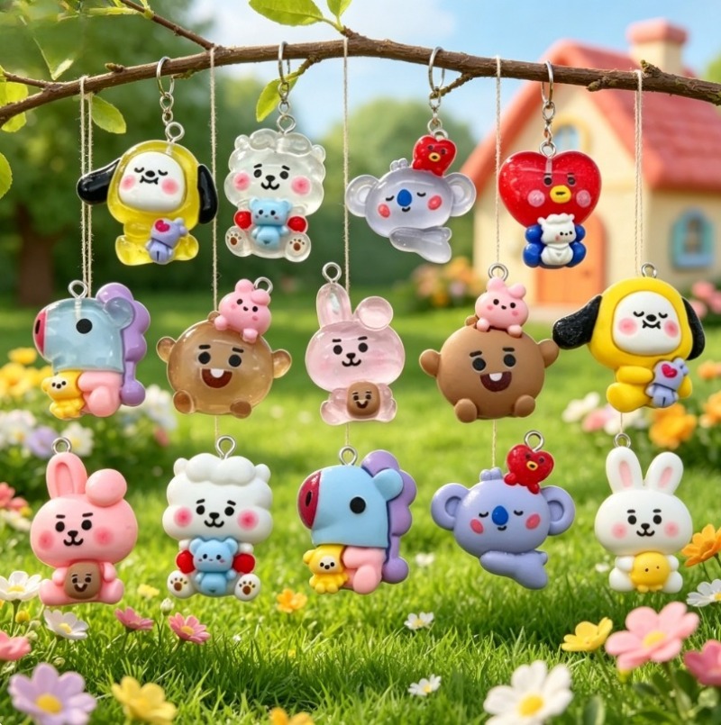 Breloques en résine BT21, 7 pi - Crafting Resin avis et prix
