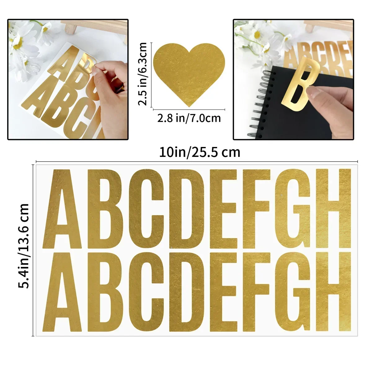100 pièces 6 feuilles or lettr - Gold Foil Flakes avis et prix